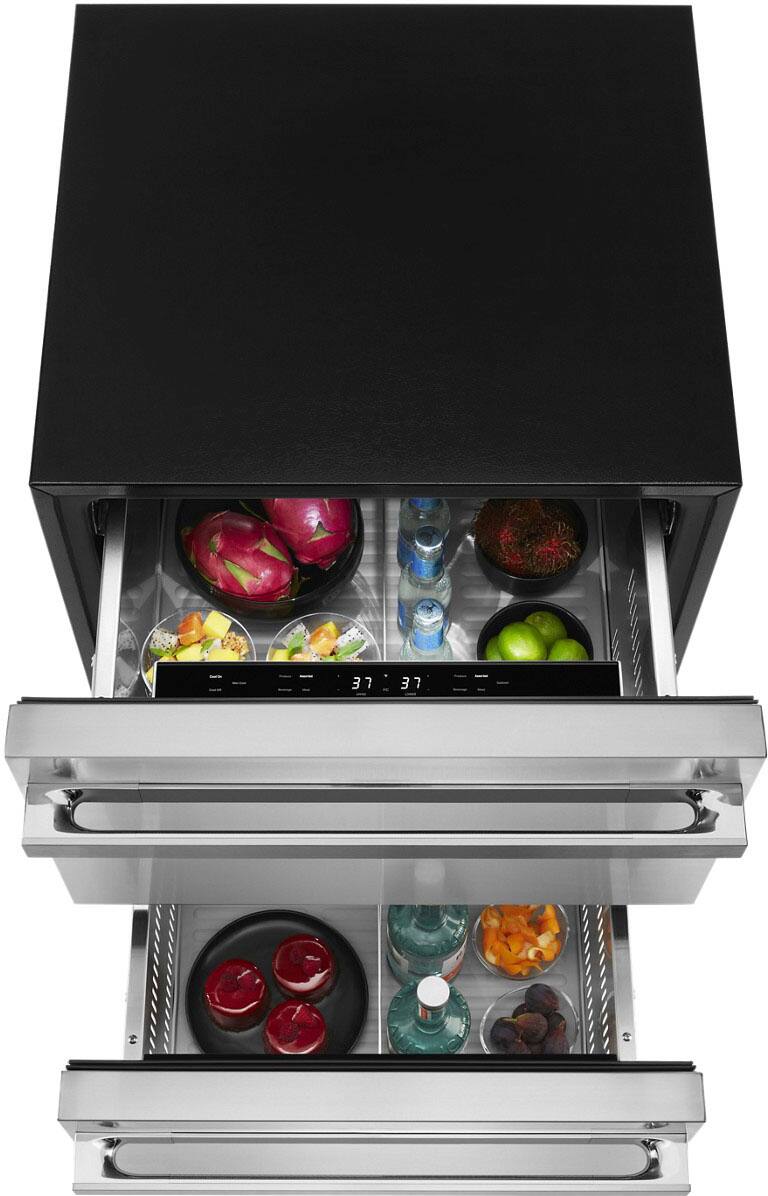 JennAir - NOIR 4.7 Cu. Ft. Built-In Double Refrigerator Drawers - Stainless Steel