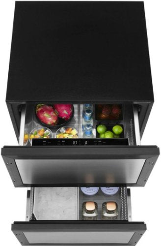 JennAir - 4.7 Cu. Ft. Built-In Double Drawer Refrigerator/Freezer - Custom Panel Ready