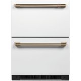Café - 5.7 Cu. Ft. Built-In Dual-Drawer Refrigerator - Matte White
