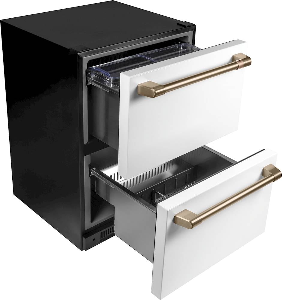 Café - 5.7 Cu. Ft. Built-In Dual-Drawer Refrigerator - Matte White