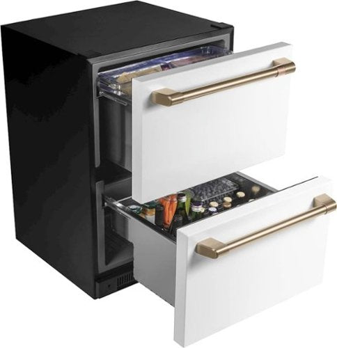 Café - 5.7 Cu. Ft. Built-In Dual-Drawer Refrigerator - Matte White