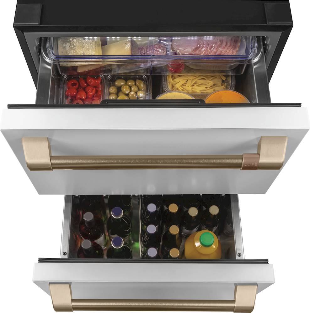 Café - 5.7 Cu. Ft. Built-In Dual-Drawer Refrigerator - Matte White