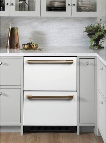 Café - 5.7 Cu. Ft. Built-In Dual-Drawer Refrigerator - Matte White