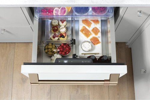 Café - 5.7 Cu. Ft. Built-In Dual-Drawer Refrigerator - Matte White