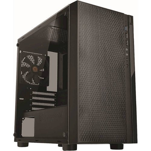 Thermaltake - Versa H18 TG Mid Tower Case - Black/Blue