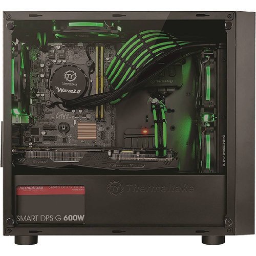 Thermaltake - Versa H18 TG Mid Tower Case - Black/Blue