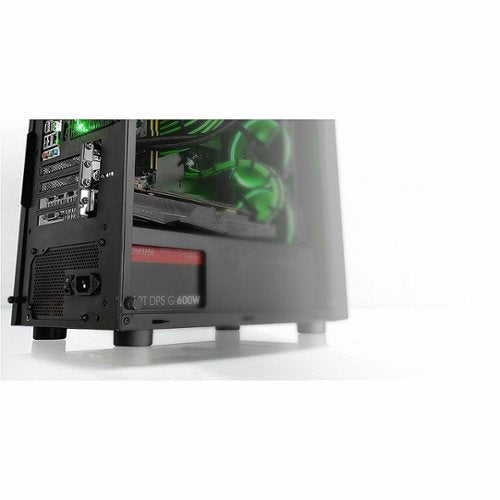 Thermaltake - Versa H18 TG Mid Tower Case - Black/Blue