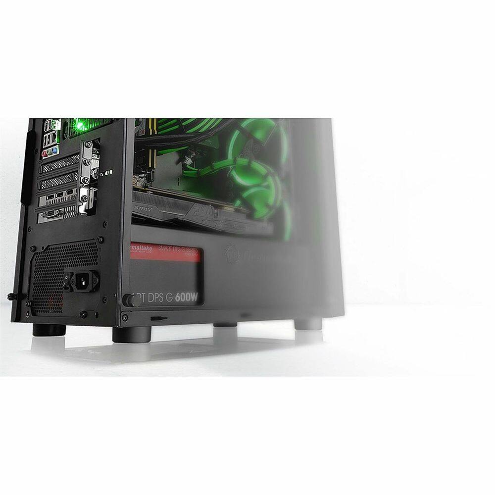 Thermaltake - Versa H18 TG Mid Tower Case - Black/Blue