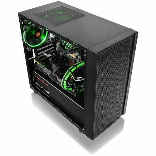 Thermaltake - Versa H18 TG Mid Tower Case - Black/Blue