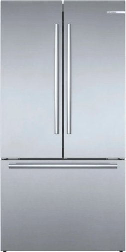 Bosch - 800 Series 36 in. Wide 21 Cu. Ft. French Door Bottom Freezer Counter-Depth Smart Refrigerator with VitaFresh - Stainless Steel