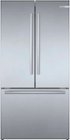 Bosch - 800 Series 36 in. Wide 21 Cu. Ft. French Door Bottom Freezer Counter-Depth Smart Refrigerator with VitaFresh - Stainless Steel