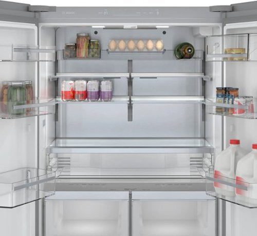 Bosch - 800 Series 36 in. Wide 21 Cu. Ft. French Door Bottom Freezer Counter-Depth Smart Refrigerator with VitaFresh - Stainless Steel
