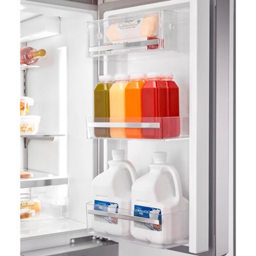 Bosch - 800 Series 36 in. Wide 21 Cu. Ft. French Door Bottom Freezer Counter-Depth Smart Refrigerator with VitaFresh - Stainless Steel