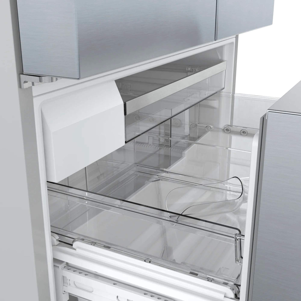 Bosch - 800 Series 36 in. Wide 21 Cu. Ft. French Door Bottom Freezer Counter-Depth Smart Refrigerator with VitaFresh - Stainless Steel