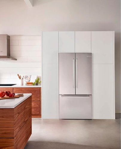 Bosch - 800 Series 36 in. Wide 21 Cu. Ft. French Door Bottom Freezer Counter-Depth Smart Refrigerator with VitaFresh - Stainless Steel