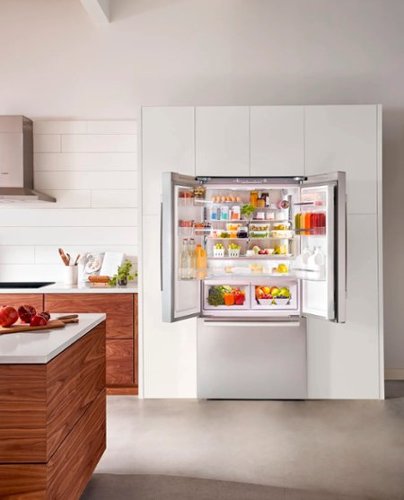 Bosch - 800 Series 36 in. Wide 21 Cu. Ft. French Door Bottom Freezer Counter-Depth Smart Refrigerator with VitaFresh - Stainless Steel
