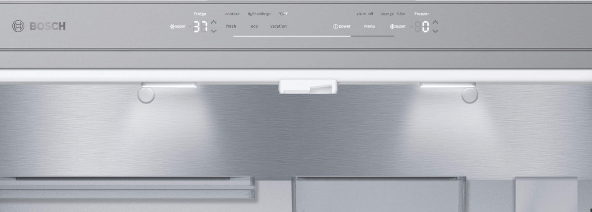 Bosch - 800 Series 36 in. Wide 21 Cu. Ft. French Door Bottom Freezer Counter-Depth Smart Refrigerator with VitaFresh - Stainless Steel