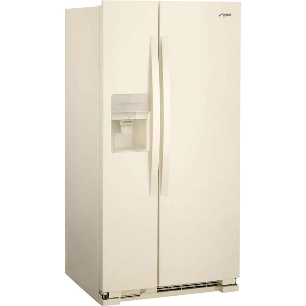 Whirlpool - 33 in. Wide 21.4 cu. ft. Side-by-Side Refrigerator - Biscuit
