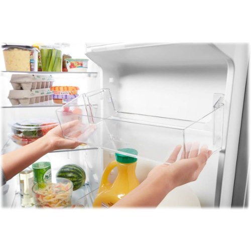 Whirlpool - 33 in. Wide 21.4 cu. ft. Side-by-Side Refrigerator - Biscuit