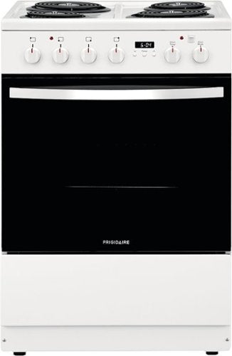 Frigidaire - 24 in. Wide 4 elements 1.9 Cu. Ft. Freestanding Electric Range with Hidden Bake Element - White