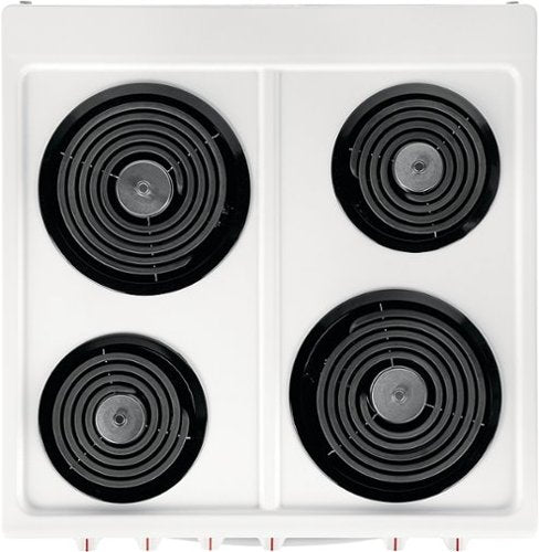 Frigidaire - 24 in. Wide 4 elements 1.9 Cu. Ft. Freestanding Electric Range with Hidden Bake Element - White