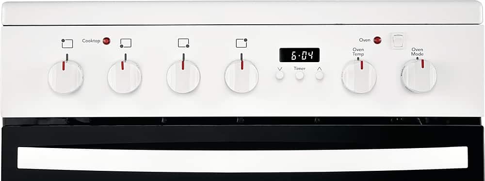 Frigidaire - 24 in. Wide 4 elements 1.9 Cu. Ft. Freestanding Electric Range with Hidden Bake Element - White