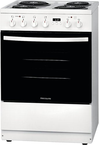 Frigidaire - 24 in. Wide 4 elements 1.9 Cu. Ft. Freestanding Electric Range with Hidden Bake Element - White