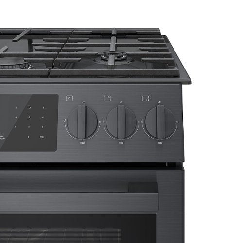 Bosch - 800 Series 30 in. Wide 4.8 Cu. Ft. Slide-In Gas Convection Range with Self-cleaning and 5 Burners - Black Stainless Steel