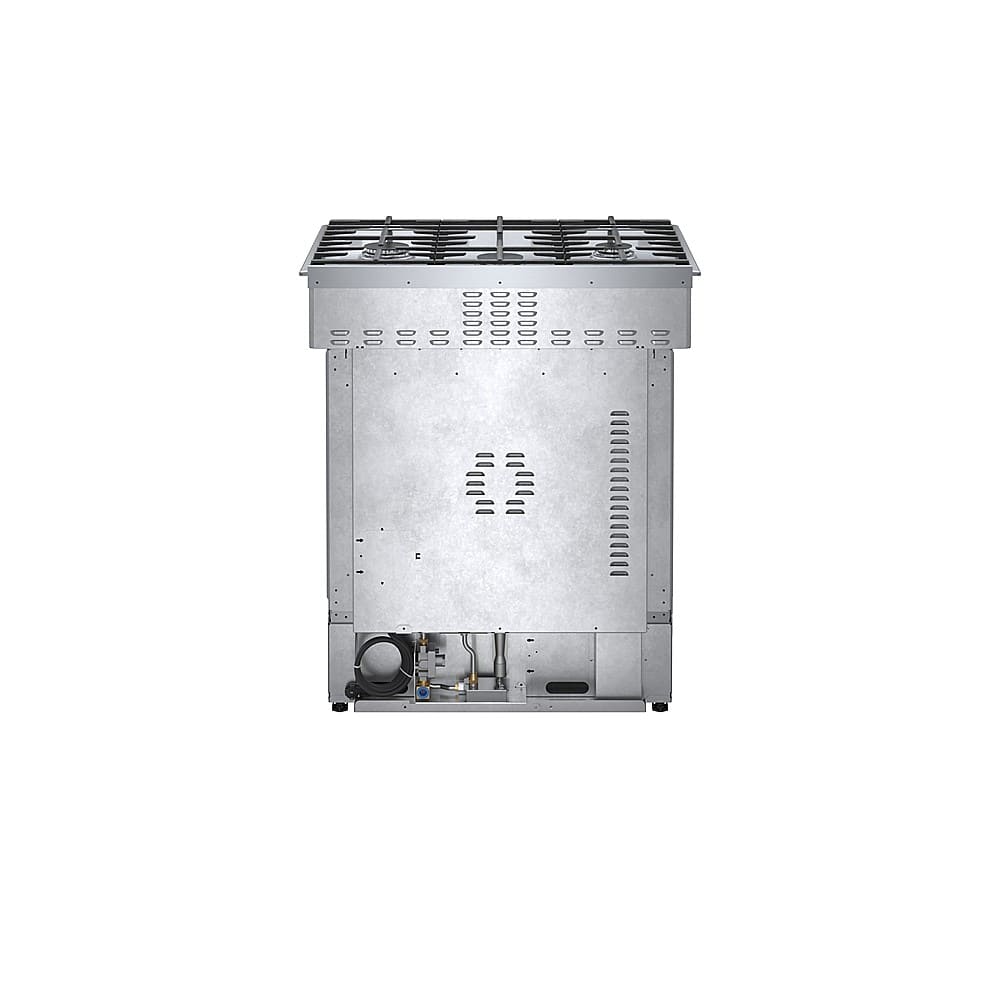 Bosch - 800 Series 30 in. Wide 4.8 Cu. Ft. Slide-In Gas Convection Range with Self-cleaning and 5 Dual Flame Burner - Stainless Steel