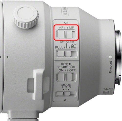 Sony - 200-600mm f/5.6-6.3 G OSS Full Frame Telephoto Zoom G Lens for E-Mount Cameras - White/Black