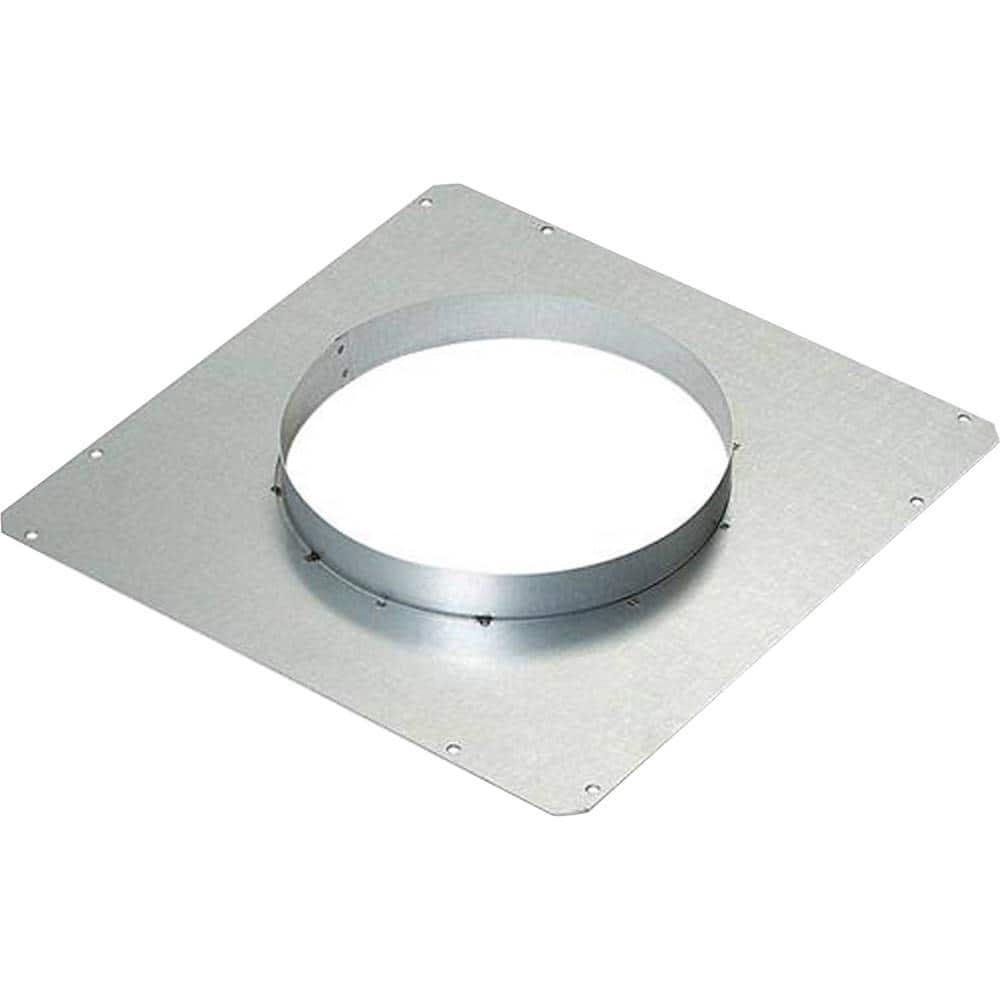 Zephyr - Front Panel Rough-In Plate with 8 in. Round for Lift Downdraft - Silver