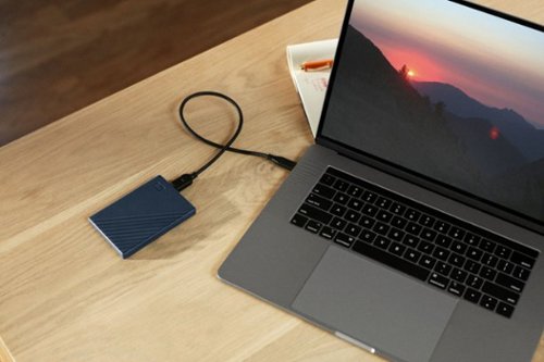 WD - My Passport for Mac 4TB External USB 3.0 Portable Hard Drive - Blue