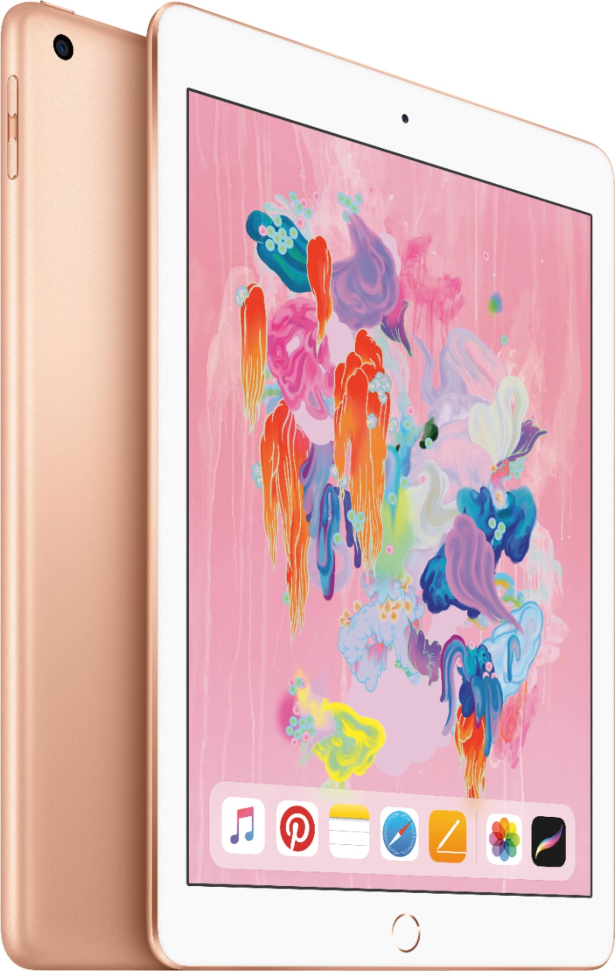 Apple - Geek Squad Certified Refurbished iPad with Wi-Fi - 128GB - Gold