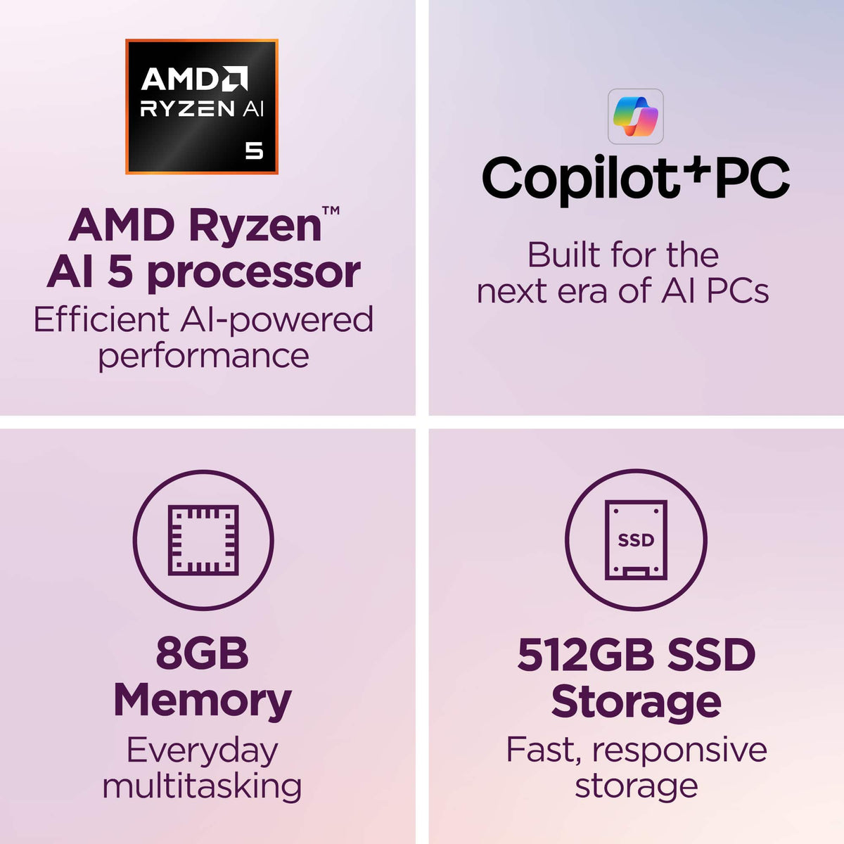 Lenovo - Yoga 7 2-in-1 14" 2K OLED Touchscreen Laptop - AMD Ryzen AI 5 330 2025 - 8GB Memory - 512GB Storage - Copilot+ PC - Seashell