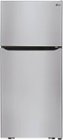 LG - 30-in Wide 20.2 Cu. Ft. Top Freezer Refrigerator - Stainless Steel