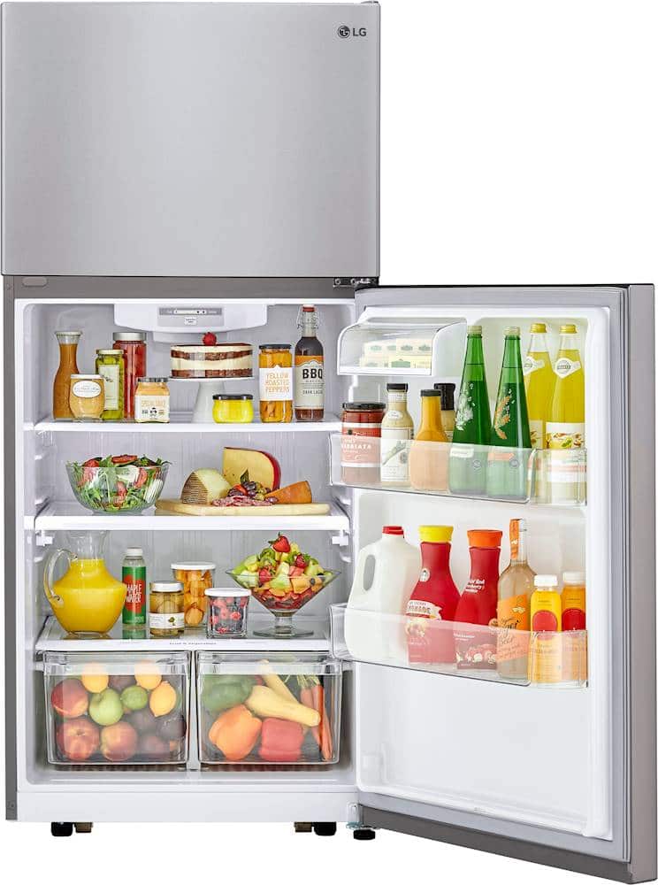 LG - 30-in Wide 20.2 Cu. Ft. Top Freezer Refrigerator - Stainless Steel