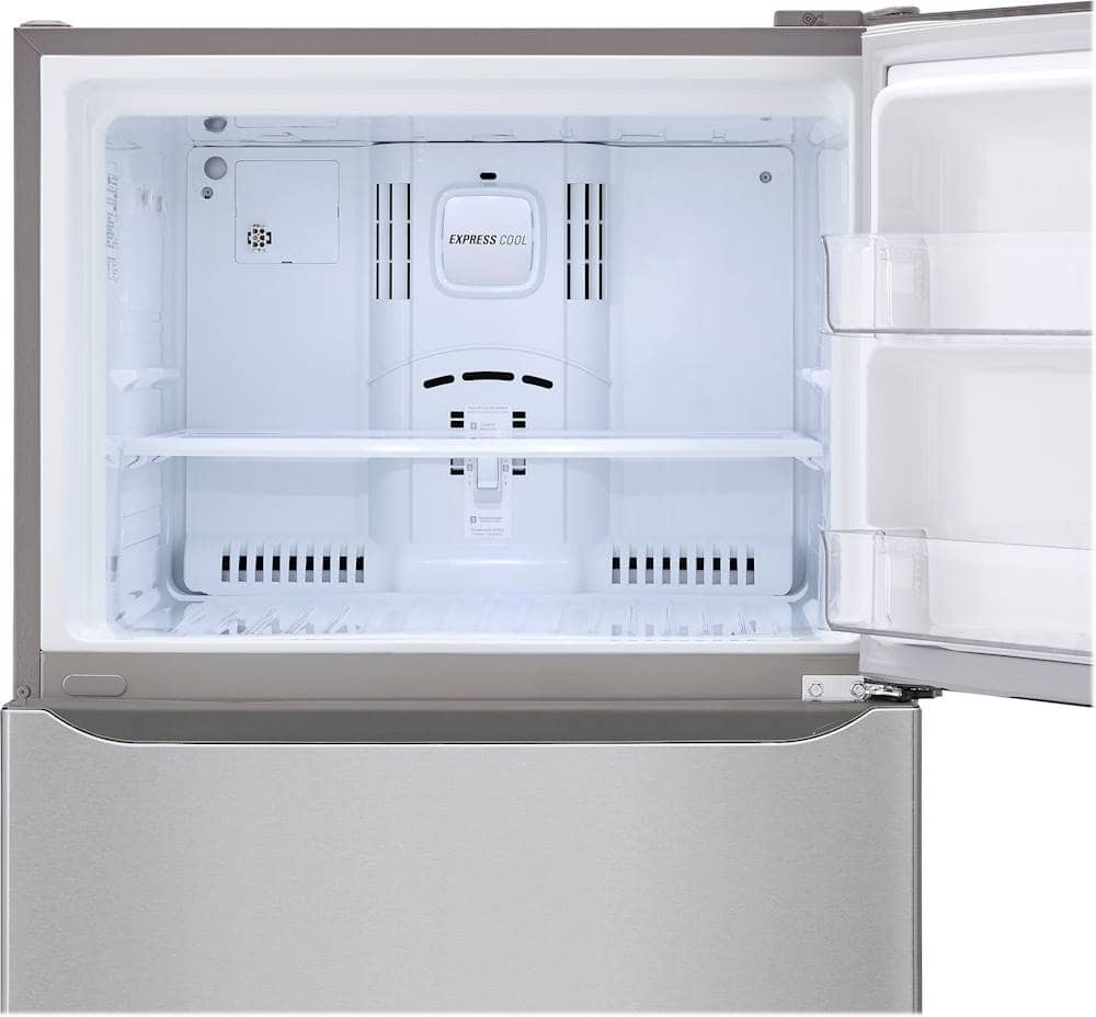 LG - 30-in Wide 20.2 Cu. Ft. Top Freezer Refrigerator - Stainless Steel