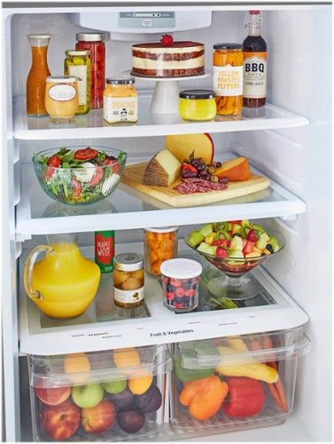 LG - 30-in Wide 20.2 Cu. Ft. Top Freezer Refrigerator - Stainless Steel