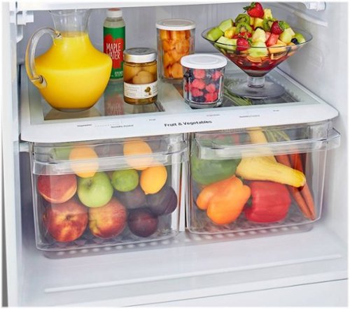 LG - 30-in Wide 20.2 Cu. Ft. Top Freezer Refrigerator - Stainless Steel