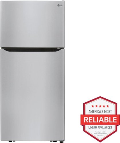 LG - 30-in Wide 20.2 Cu. Ft. Top Freezer Refrigerator - Stainless Steel