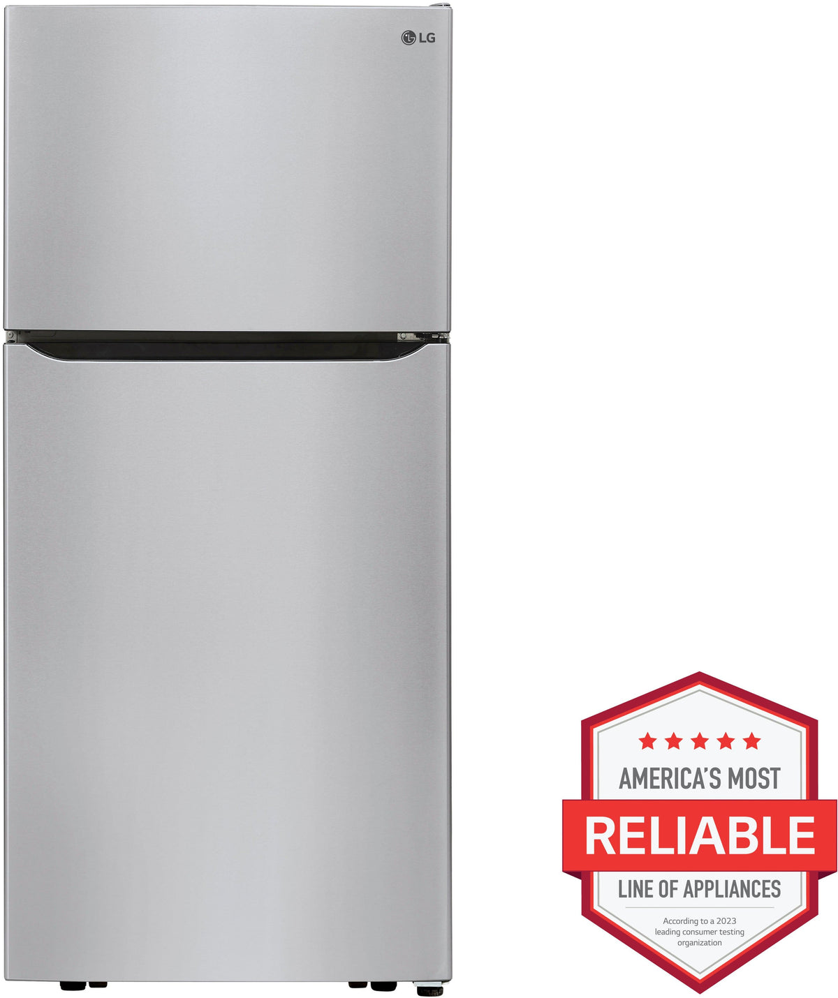 LG - 30-in Wide 20.2 Cu. Ft. Top Freezer Refrigerator - Stainless Steel