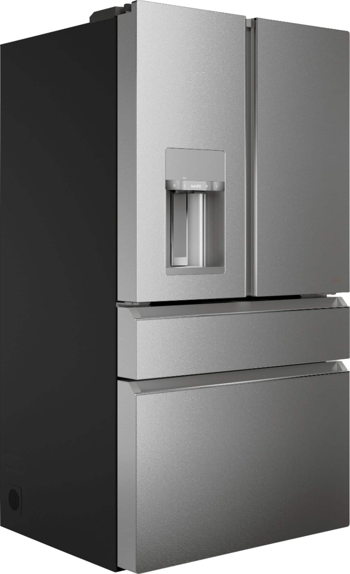 Café - 36 in. Wide 27.8 Cu. Ft. 4-Door French Door Smart Refrigerator with Convertible Drawer with Soft Freeze - Platinum Glass