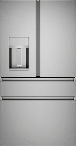 Café - 36 in. Wide 27.8 Cu. Ft. 4-Door French Door Smart Refrigerator with Convertible Drawer with Soft Freeze - Platinum Glass