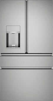 Café - 36 in. Wide 27.8 Cu. Ft. 4-Door French Door Smart Refrigerator with Convertible Drawer with Soft Freeze - Platinum Glass
