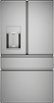 Café - 36 in. Wide 27.8 Cu. Ft. 4-Door French Door Smart Refrigerator with Convertible Drawer with Soft Freeze - Platinum Glass
