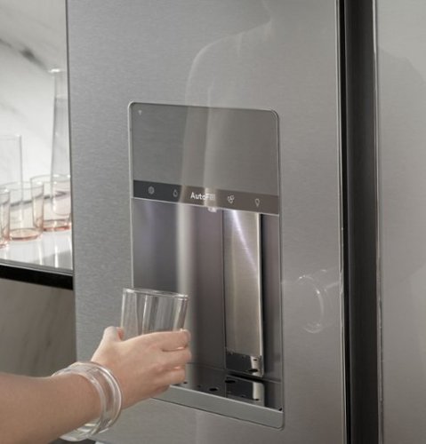 Café - 36 in. Wide 27.8 Cu. Ft. 4-Door French Door Smart Refrigerator with Convertible Drawer with Soft Freeze - Platinum Glass