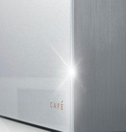 Café - 36 in. Wide 27.8 Cu. Ft. 4-Door French Door Smart Refrigerator with Convertible Drawer with Soft Freeze - Platinum Glass
