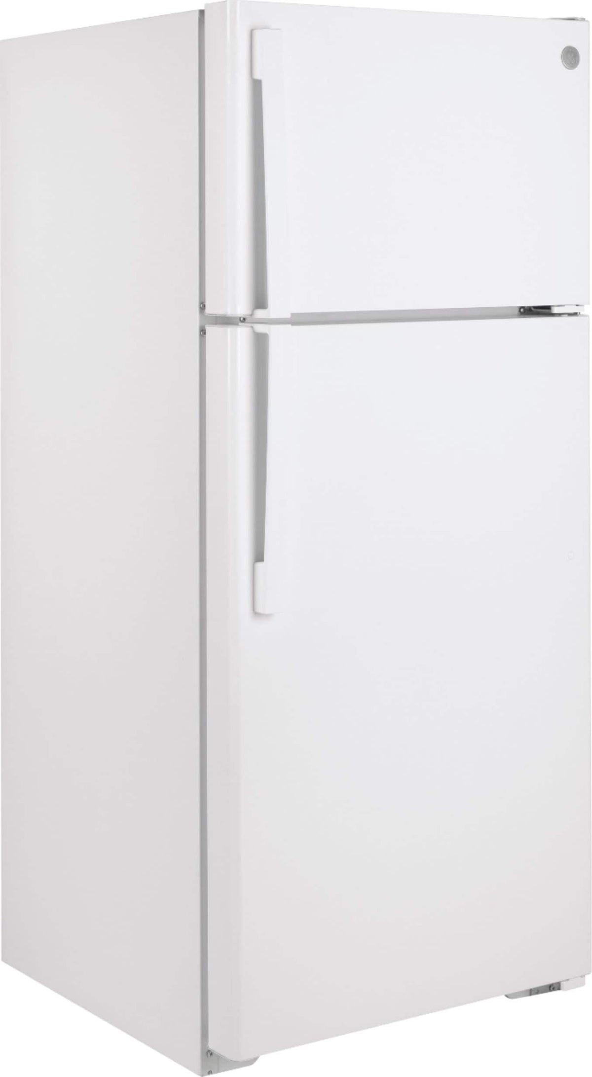 GE - 28 in. Wide 16.6 Cu. Ft. Top-Freezer Refrigerator with LED Interior Lighting - White