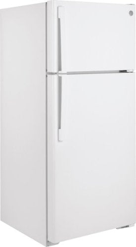 GE - 28 in. Wide 16.6 Cu. Ft. Top-Freezer Refrigerator with LED Interior Lighting - White