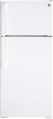 GE - 28 in. Wide 16.6 Cu. Ft. Top-Freezer Refrigerator with LED Interior Lighting - White